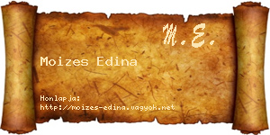 Moizes Edina névjegykártya
