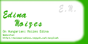 edina moizes business card